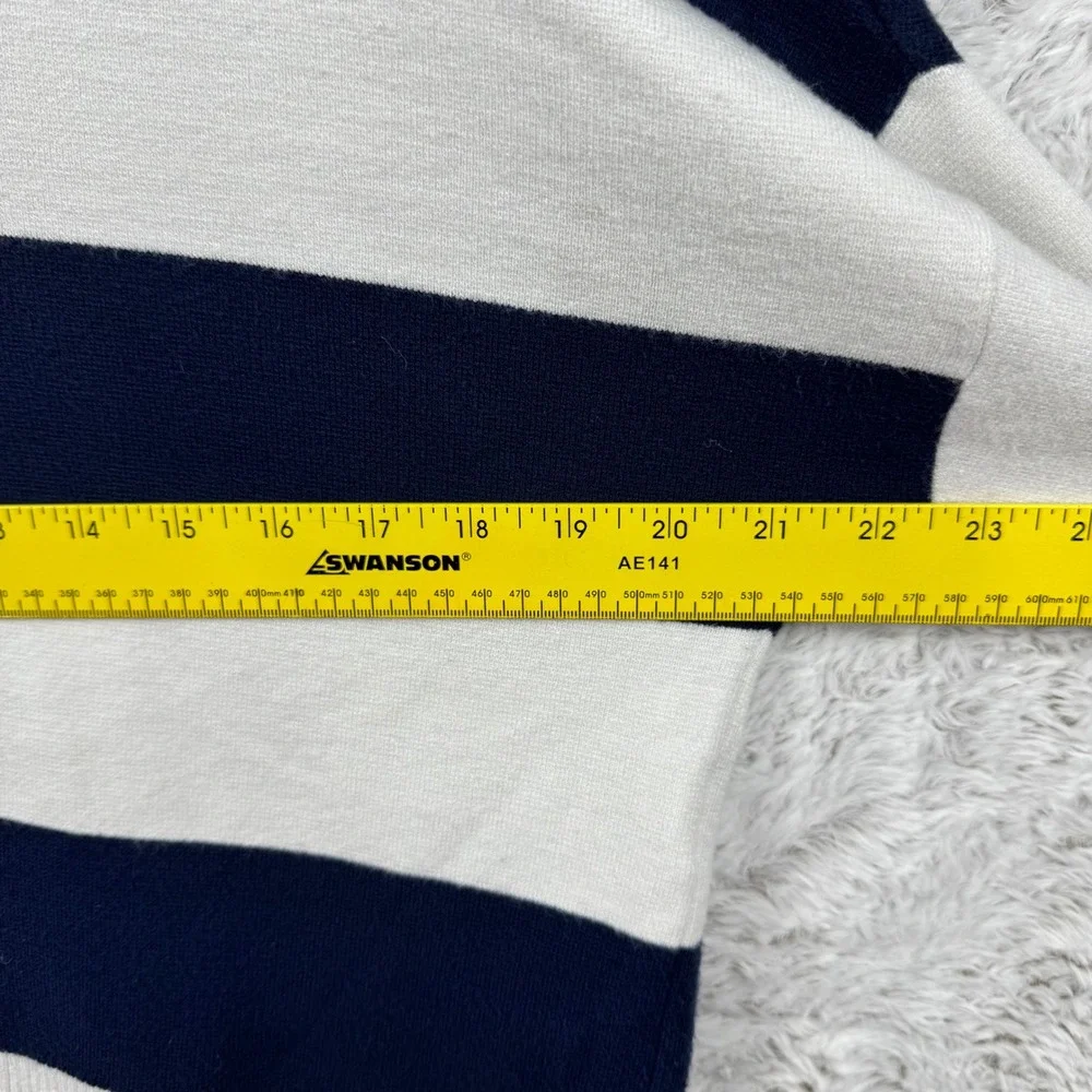 Abercrombie & Fitch Striped Sweater Womens Small Navy White Cropped Nautical - Picture 12 of 13